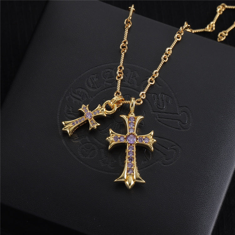 Golden Chrome Hearts Necklace