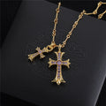 Golden Chrome Hearts Necklace
