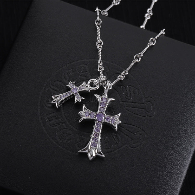 Silver Chrome Hearts Necklace