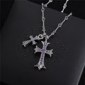 Silver Chrome Hearts Necklace