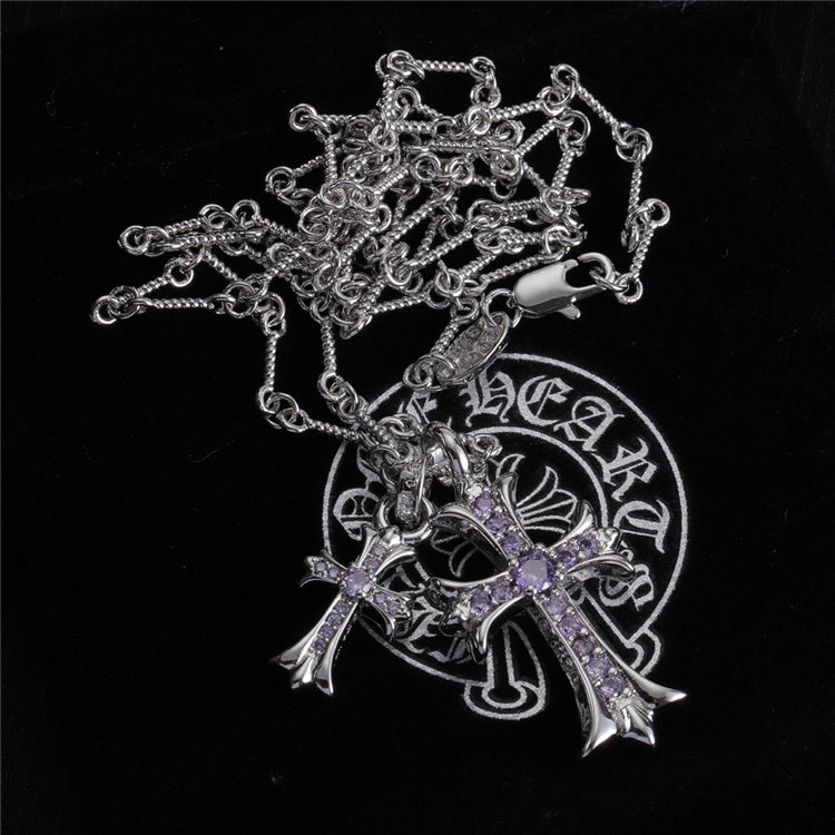Silver Chrome Hearts Necklace